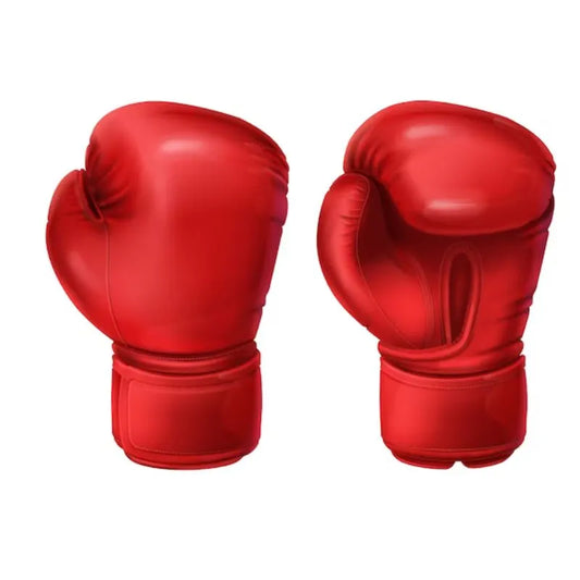 A pair of red boxing gloves.