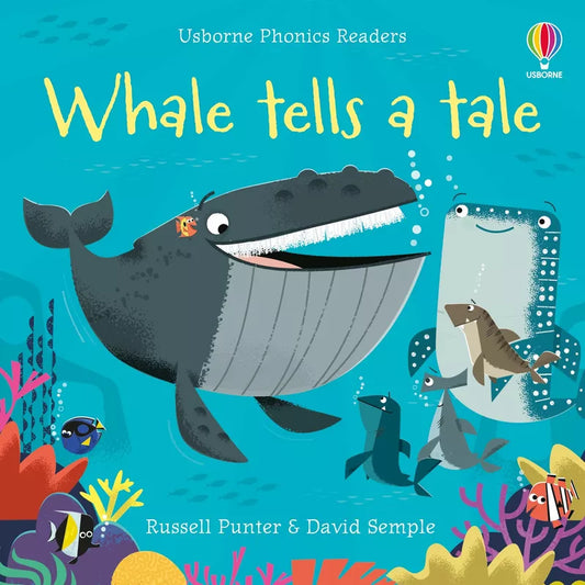 Usborne Phonics Readers: Whale tells a tale promotes children's book and helps develop reading skills and language skills.