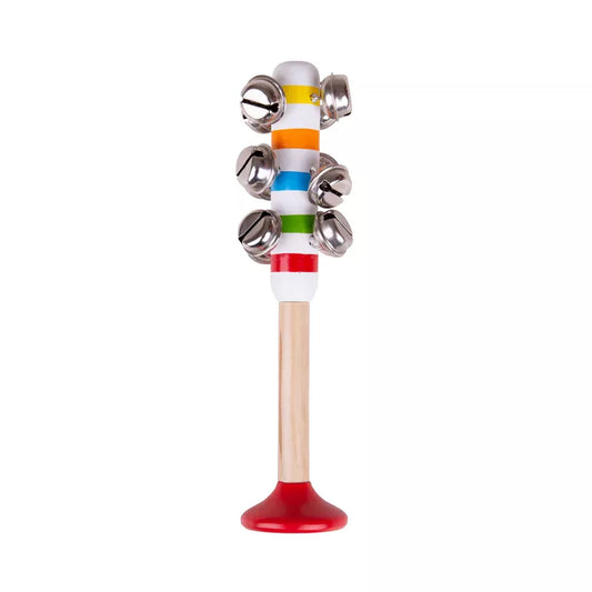 An educational toy with the Bell Stick Red for musical exploration.