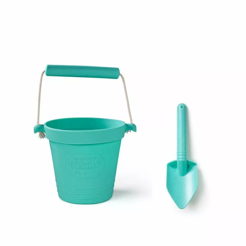 A Bigjigs Eggshell Eco Bucket & Spade on a white background.