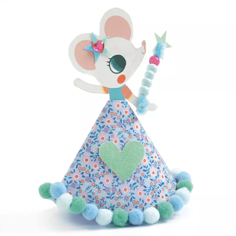 A Djeco Paper Creations Creativity kit with a blue dress and a green heart.