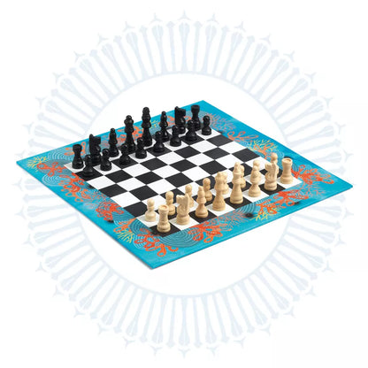 A Djeco Classic Games Chess with a seabed-themed board.