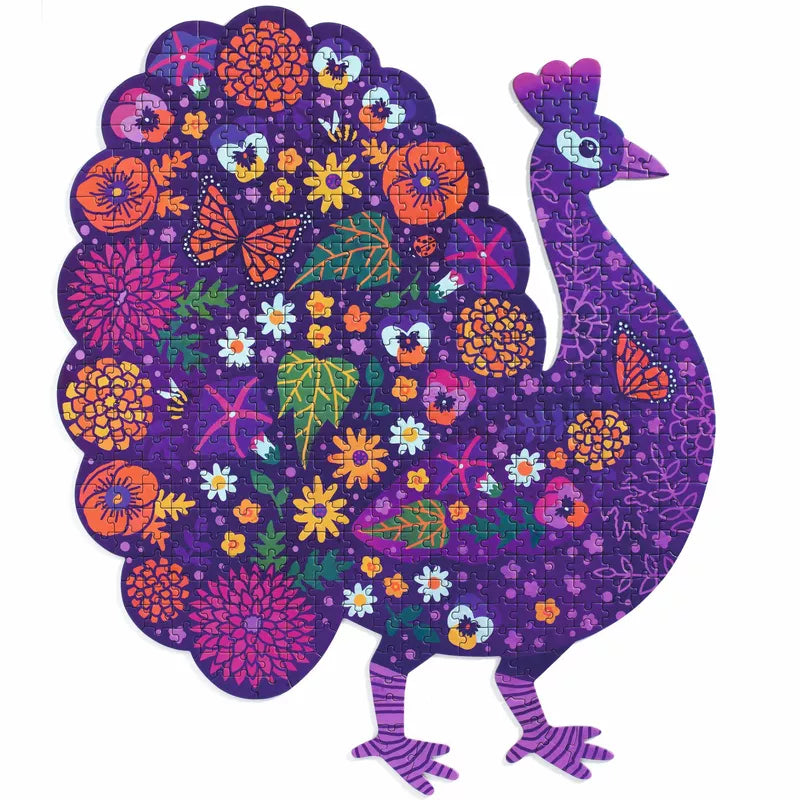 Djeco Puzz’Art Peacock -500 pcs - purple.