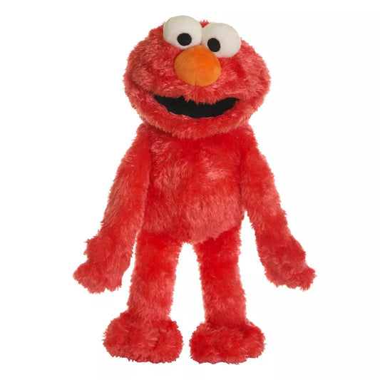 A red Living Puppets Elmo Sesame Street hand puppet on a white background.