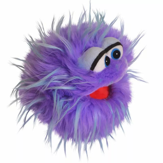 A Living Puppets Monster Hand Puppet Tusch with blue eyes.