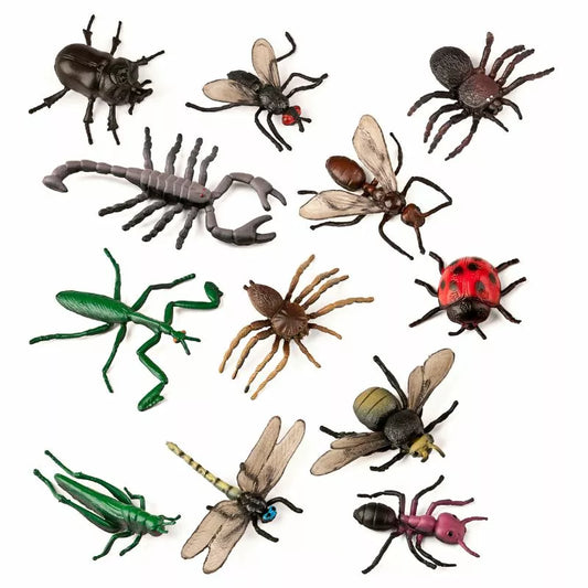A collection of Miniland Figures Insects on a white background.