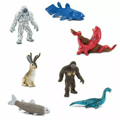 A collection of TOOBS® Figurines Cryptozoology, depicting toy animals on a white background.