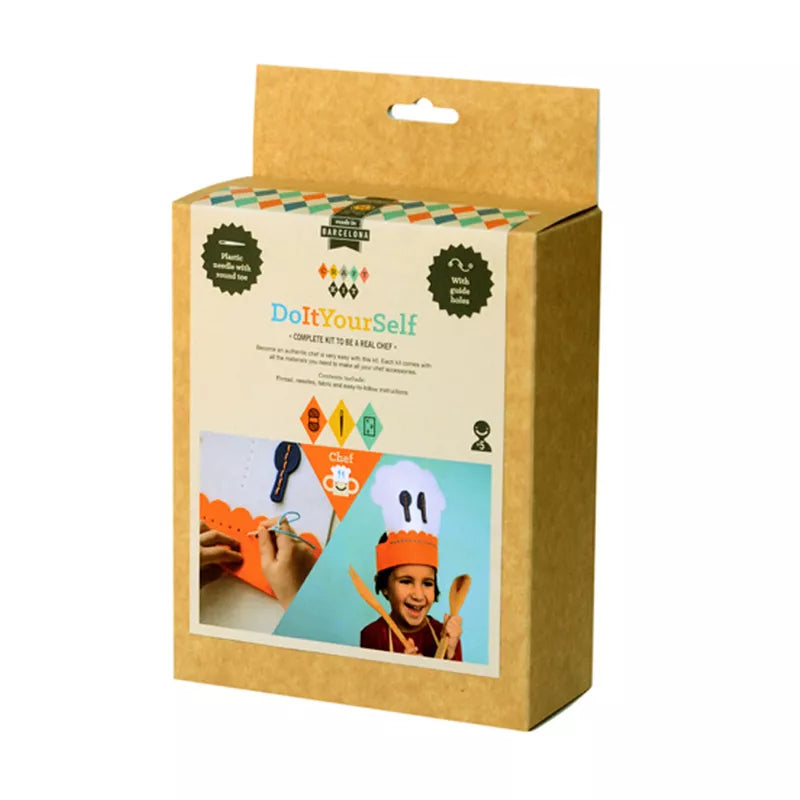 A Cook Chef Sewing Kit with a picture of a child wearing a chef's hat.
