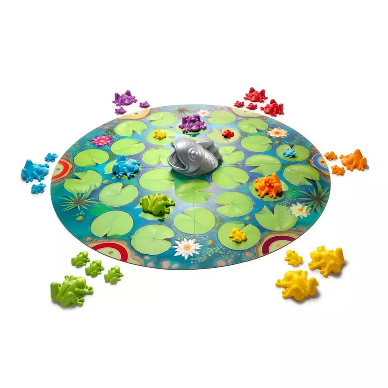 a colorful board game with SmartGames Froggit.