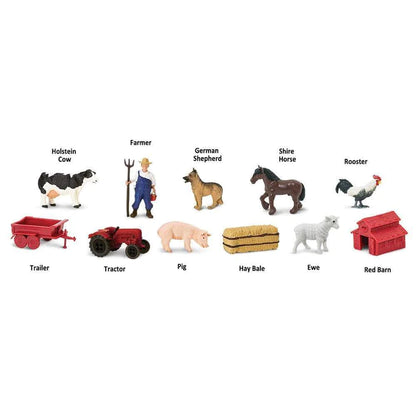 a set of TOOBS® Figurines Down on the Farm with different names.