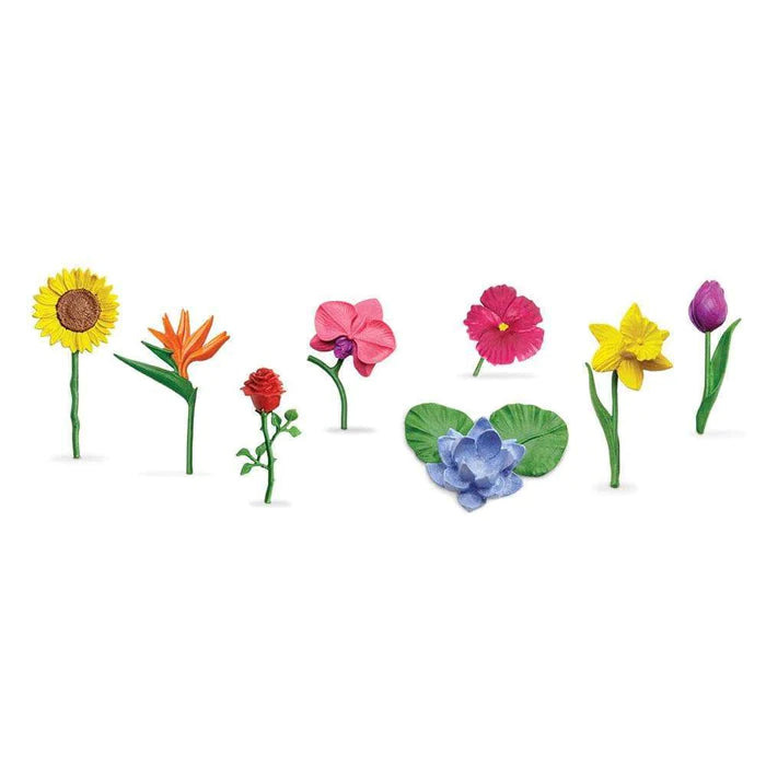 a set of TOOBS® Figurines Flowers on a white background.