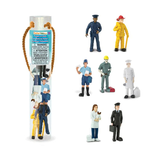 A group of TOOBS® Figurines People at Work standing next to each other.