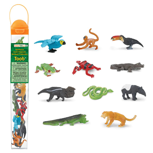 a set of TOOBS® Figurines Rainforest in a tube.