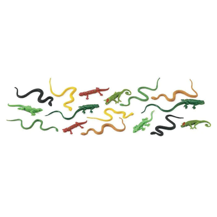 a group of TOOBS® Figurines Reptiles on a white background.