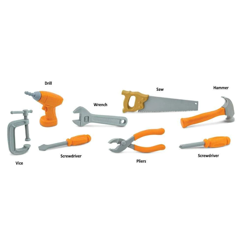 a set of TOOBS® Figurines Tools with different names.