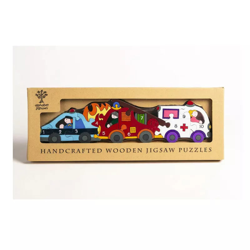 An Alphabet Jigsaws Emergency Number Puzzle in a box.