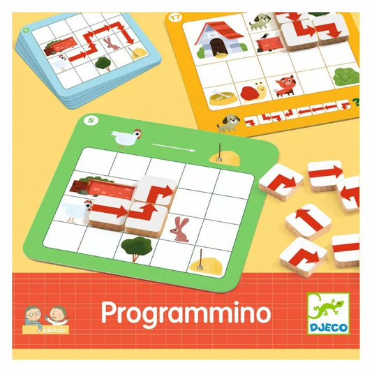 A picture of a Djeco Programmino Game board game.