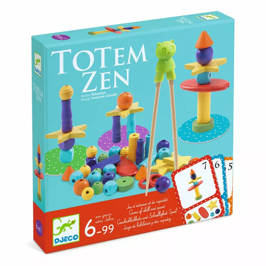 A Djeco Totem zen Game of Speed and Skill box with a picture of a teddy bear.