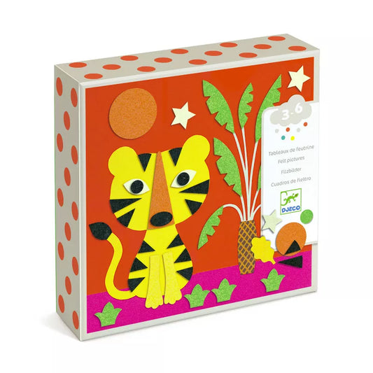 A Djeco box with a picture of a tiger on it.