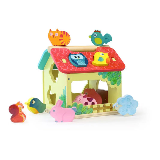 Wooden Colourful Toy Farm with Farm Animals