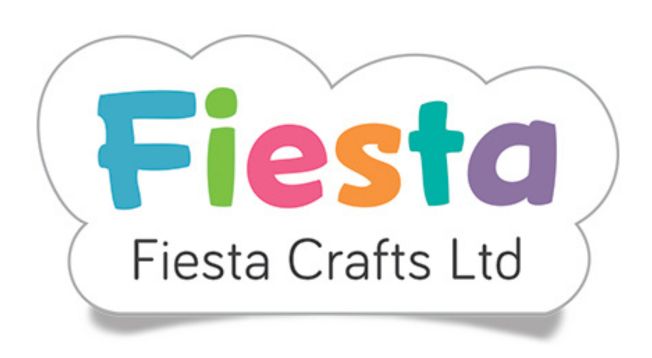 Loogo of Fiesta Crafts in multi coloured script text.
