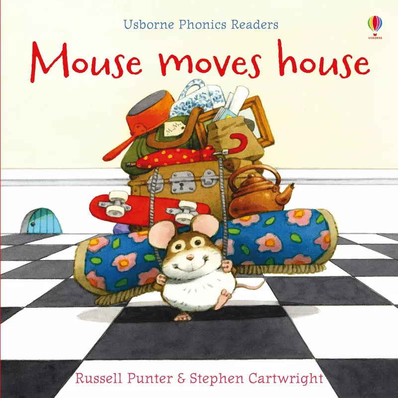 The Usborne Phonics Readers: Mouse moves house is a fun and educational story that helps develop reading skills with parental guidance.