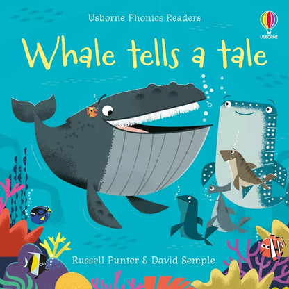 Usborne Phonics Readers: Whale tells a tale promotes children's book and helps develop reading skills and language skills.