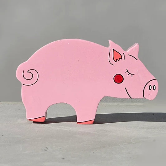 Magnetic Wooden Pig Play Figure