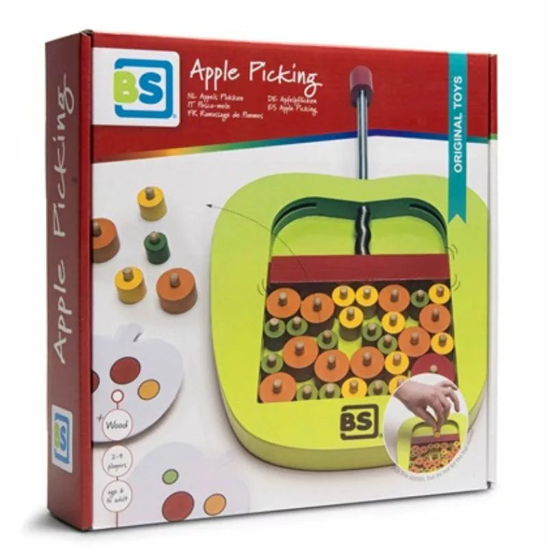 A box with a picture of a Buitenspeel Apple Picking Game.