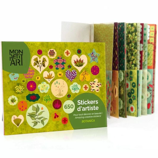 A creative book filled with Artists Stickers - Botanica.