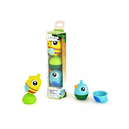 A Lalaboom Set 2 Animals & 1 Bead - 6pcs of baby toys in a box.