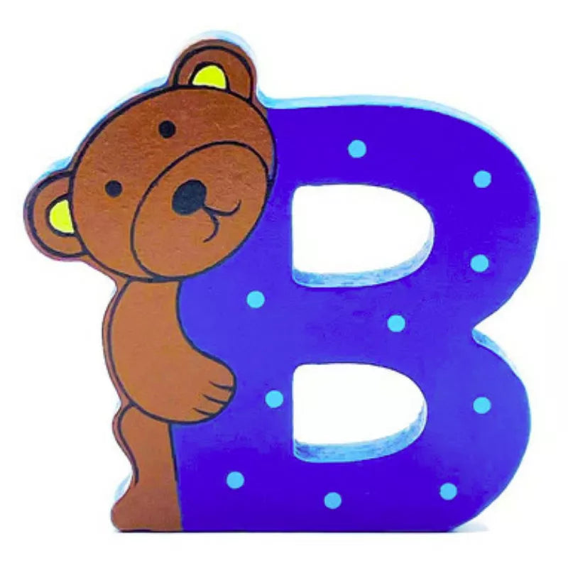 A Wooden Letter Animal – B shaped like a teddy bear.