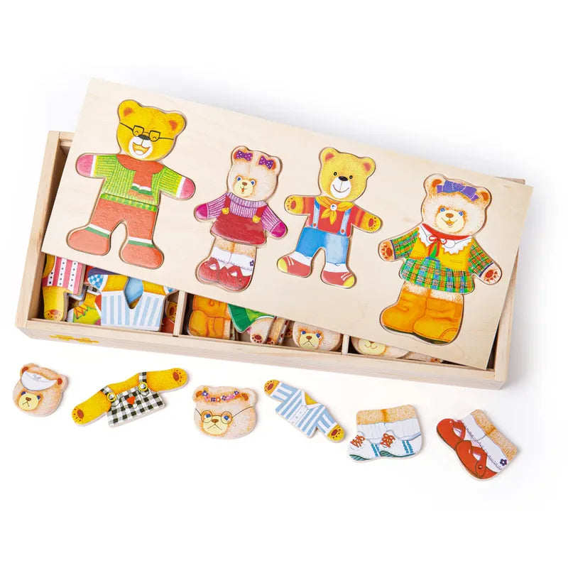 Dress up Puzzle Bear Family