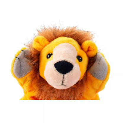 A Beleduc Hand Puppet Lion with a white background.