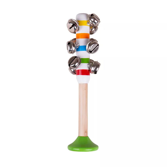 A Bell Stick Green with colorful jingles, perfect for educational playtime.