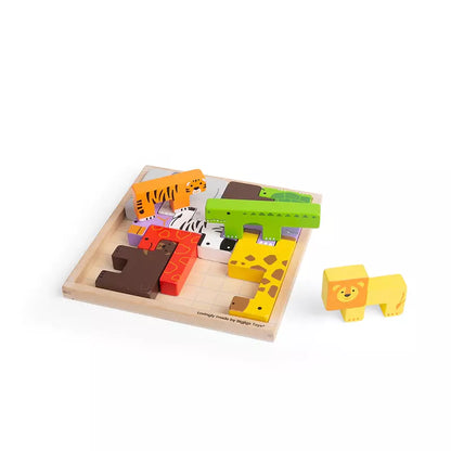 Bigjigs Animal Lock-A-Block – Mimitoys.ie