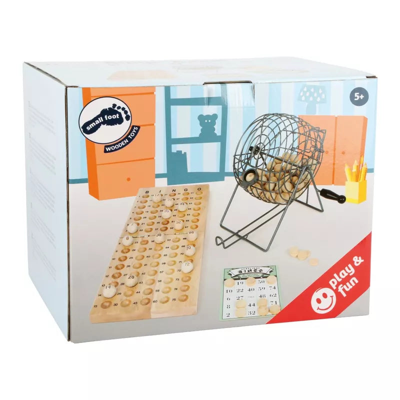 a box of Bingo Party Game DAMAGED PACKAGING with a picture of a bird in a cage.