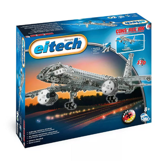 A Eitech Construction Aircraft model building kit in a box.