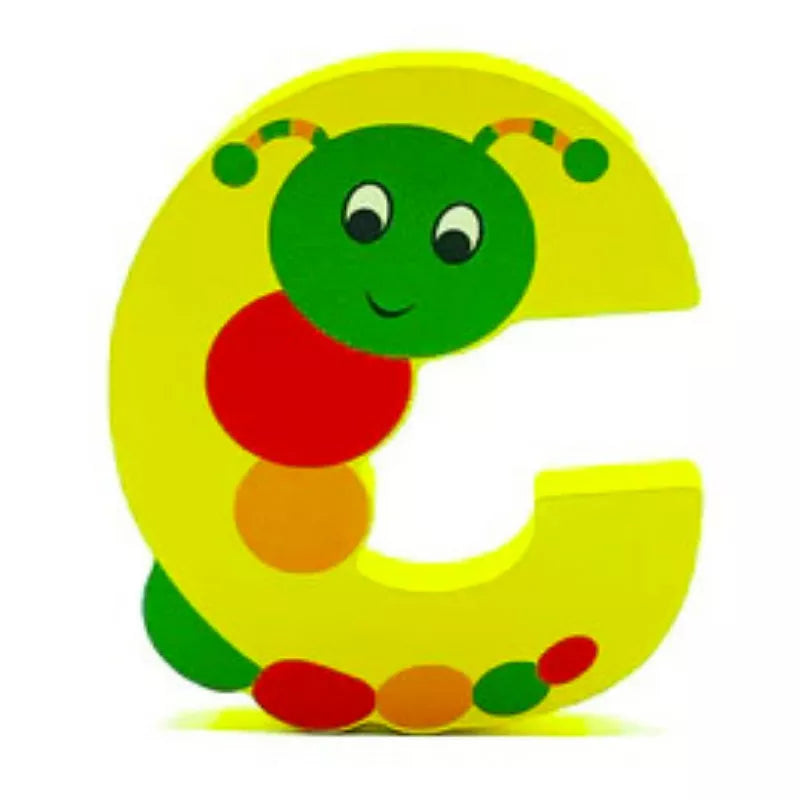 The Wooden Letter Animal - C is for caterpillar.