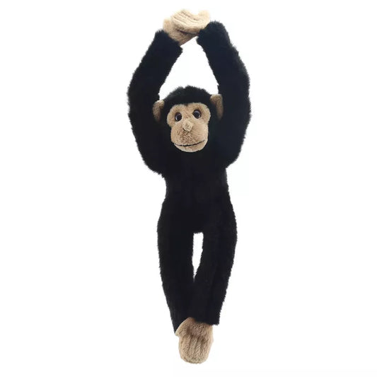 A Chimp Canopy Climber with outstretched arms linked above its head, designed for creative play.