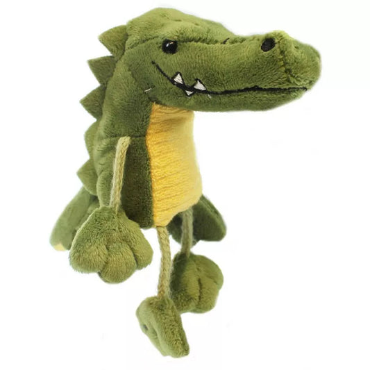 A Crocodile Finger Puppet, sized for children or adults’ fingers. Soft padded body, with realistic colours.