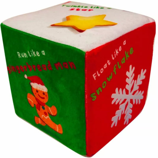 A CubeFun Christmas for kids parties that resembles a cube and challenges participants to "run" like a gingerbread man.