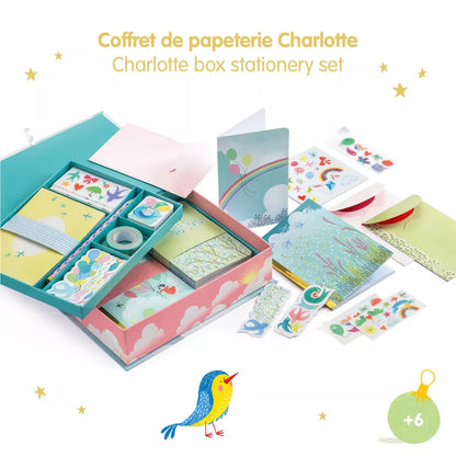 Djeco Correspondence Charlotte Box Set with cute illustrations.