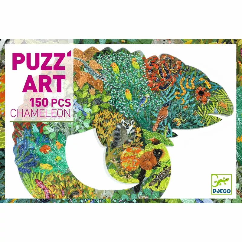 A picture of the Djeco Puzz'art Chameleon 150 pcs puzzle.