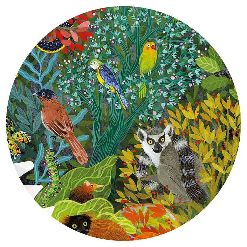 a puzzle of a group of animals in a forest - Djeco Puzz'art Chameleon 150 pcs by Djeco