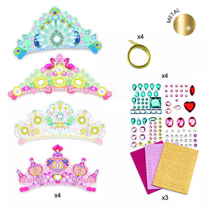 This Djeco Mosaics & Stickers Like A Princess kit is perfect for little princesses who love to create their own tiaras. It includes all the materials needed to design beautiful tiaras, including sparkly stickers for added glamor.