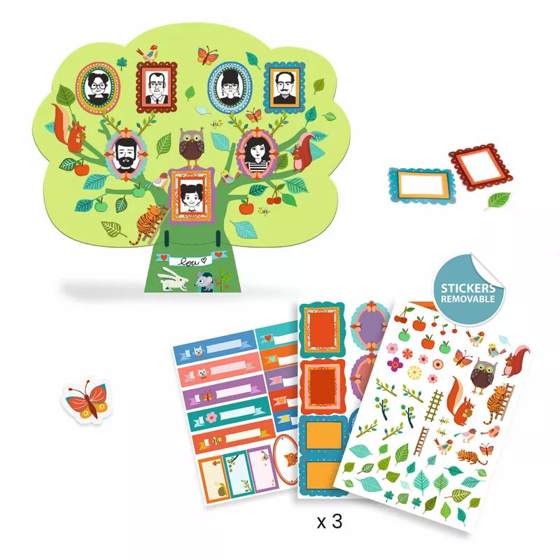 A Djeco Mosaics & stickers family tree to create.