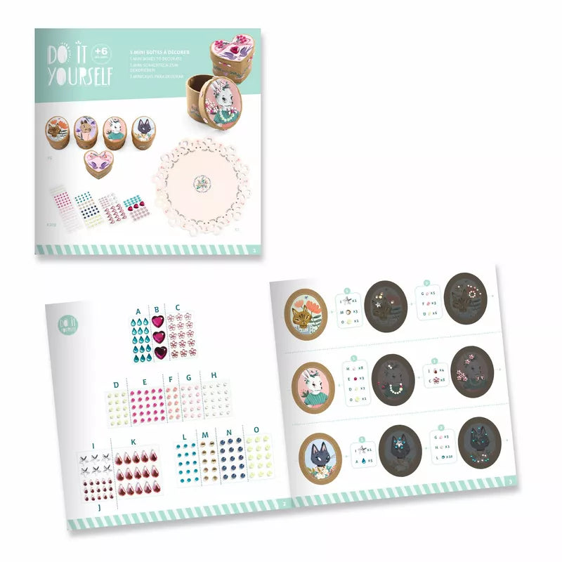 A Djeco Mosaics & Stickers Adorable - Fsc Mix with a lot of different gemstones on it.