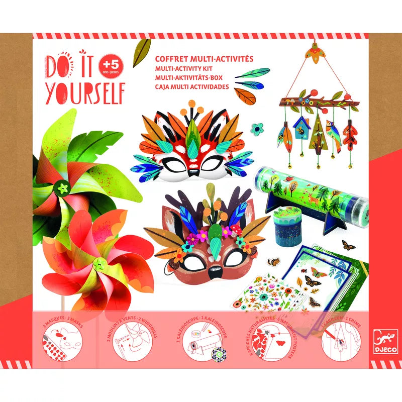 Djeco Multi Activity Kit Nature is a nature-themed do it yourself craft kit for little boys and girls.