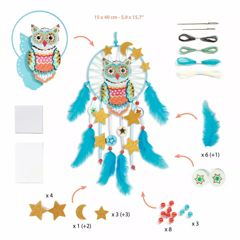 Djeco Create Golden Owl creative dream catcher kit.